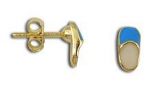 Brinco folheado a ouro 18k. chinelinho