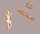 Brinco Bailarina folheado a ouro 18k.
