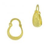 Brinco argolinha estampada folheado a ouro 18 k.