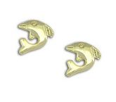 Brinco folheado a ouro 18k. golfinho