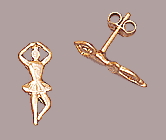 Brinco Bailarina folheado a ouro 18k.