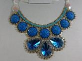 MAXI COLAR DE PEDRAS AZUIS STRASS