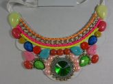 MAXI COLAR DE PEDRAS VARIADAS STRASS