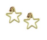 Brinco Estrela vazada folheado a ouro 18k.