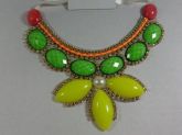 MAXI COLAR DE PEDRAS VERDE NEON