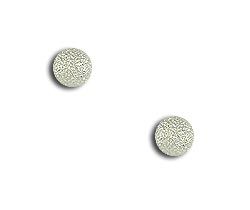 brinco bolinha (4mm) craquelado folheado a prata