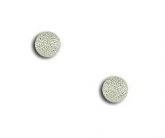 brinco bolinha (4mm) craquelado folheado a prata